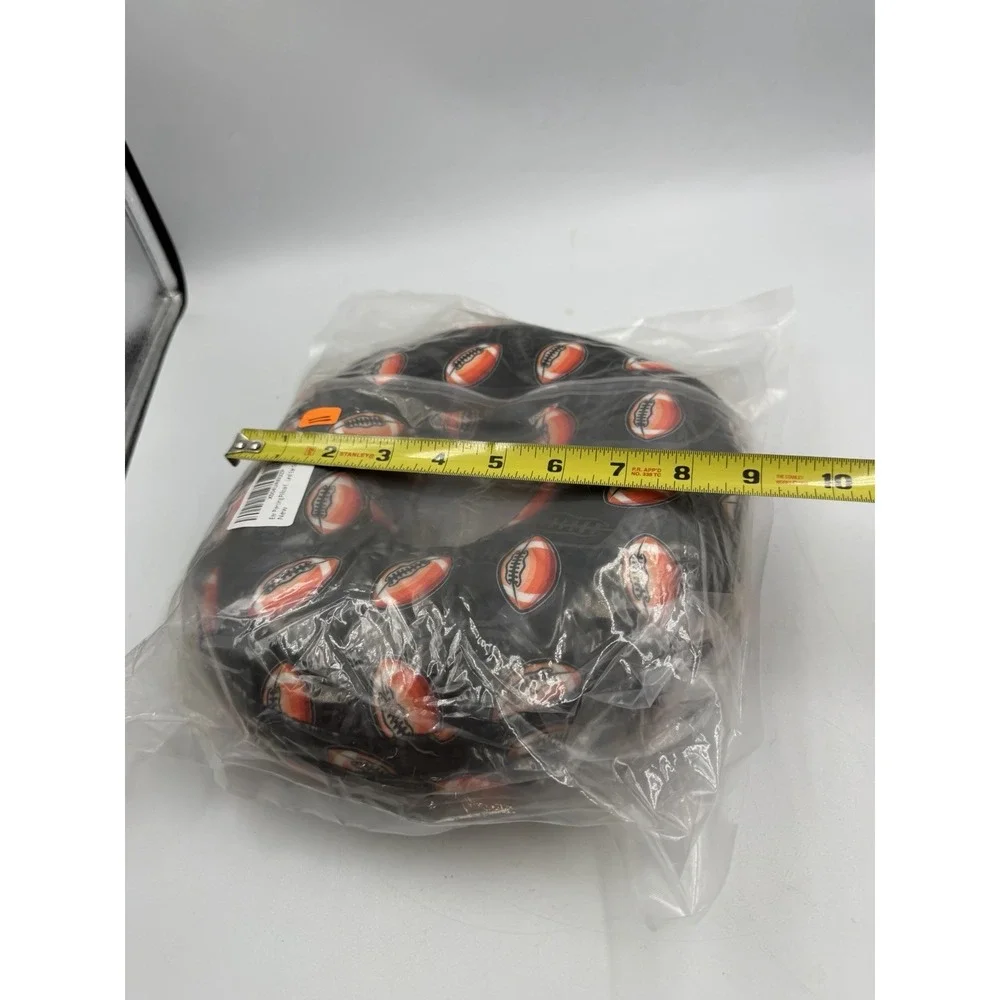 NWT Football Themed Ear Piercing Donut Pillow with Ear Hole for Side Sleepers